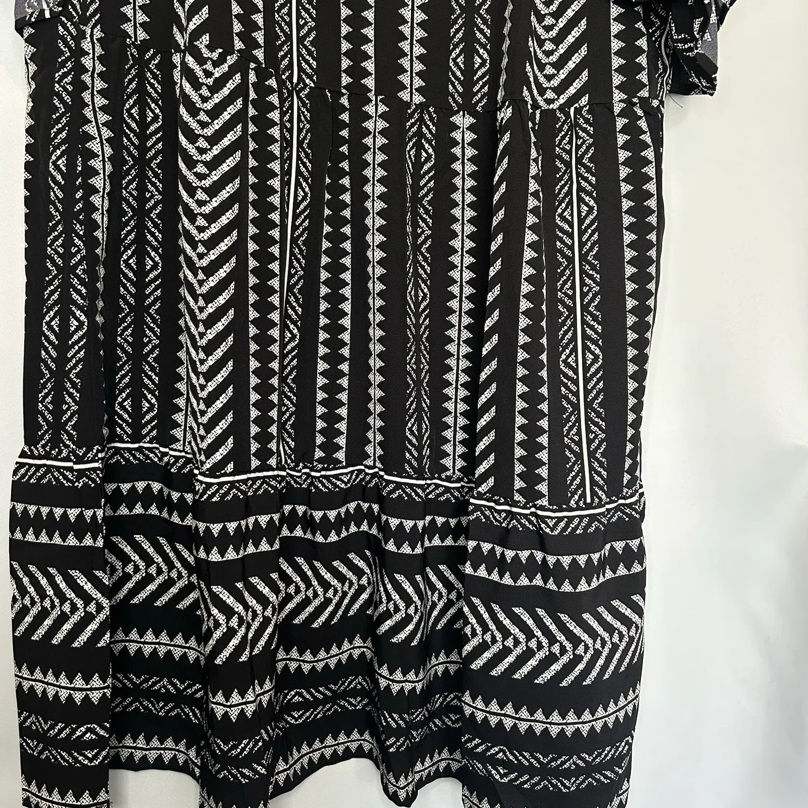 Bloomchic Black White‎ Tribal Print Knee Length Dress Size 22/24 NWT - Image 3