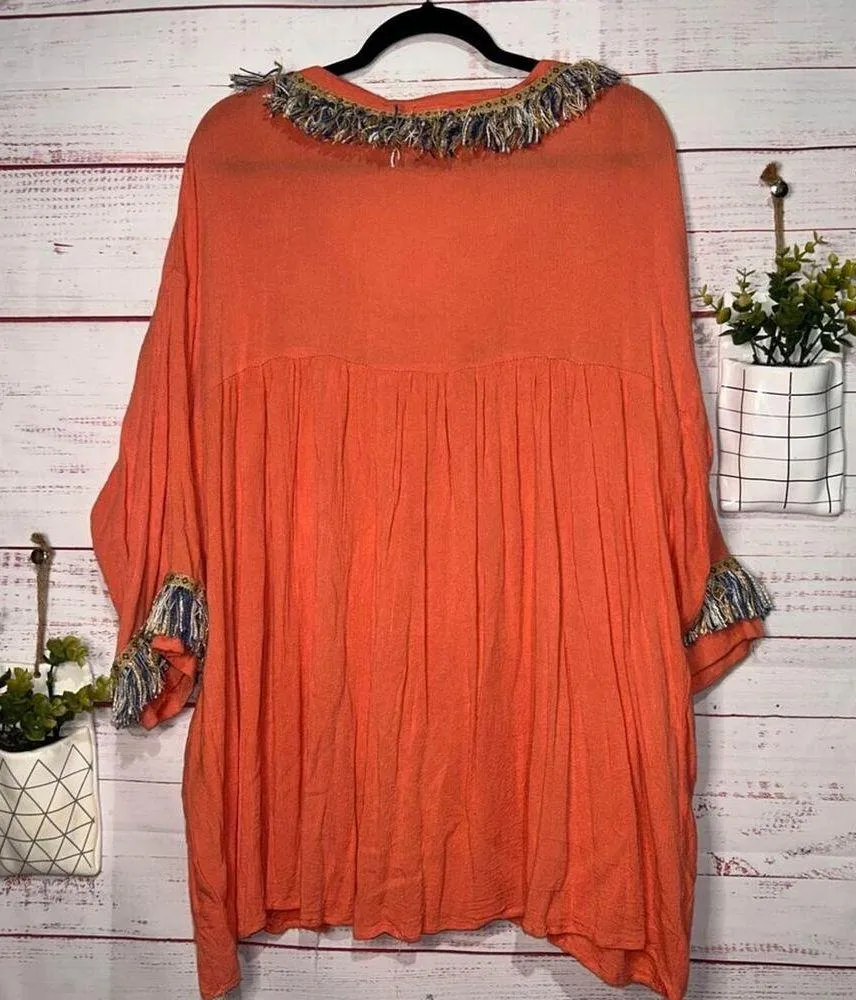 Velzera  Boho Festival Fringe Detail Top | Women’s 1X - Image 4