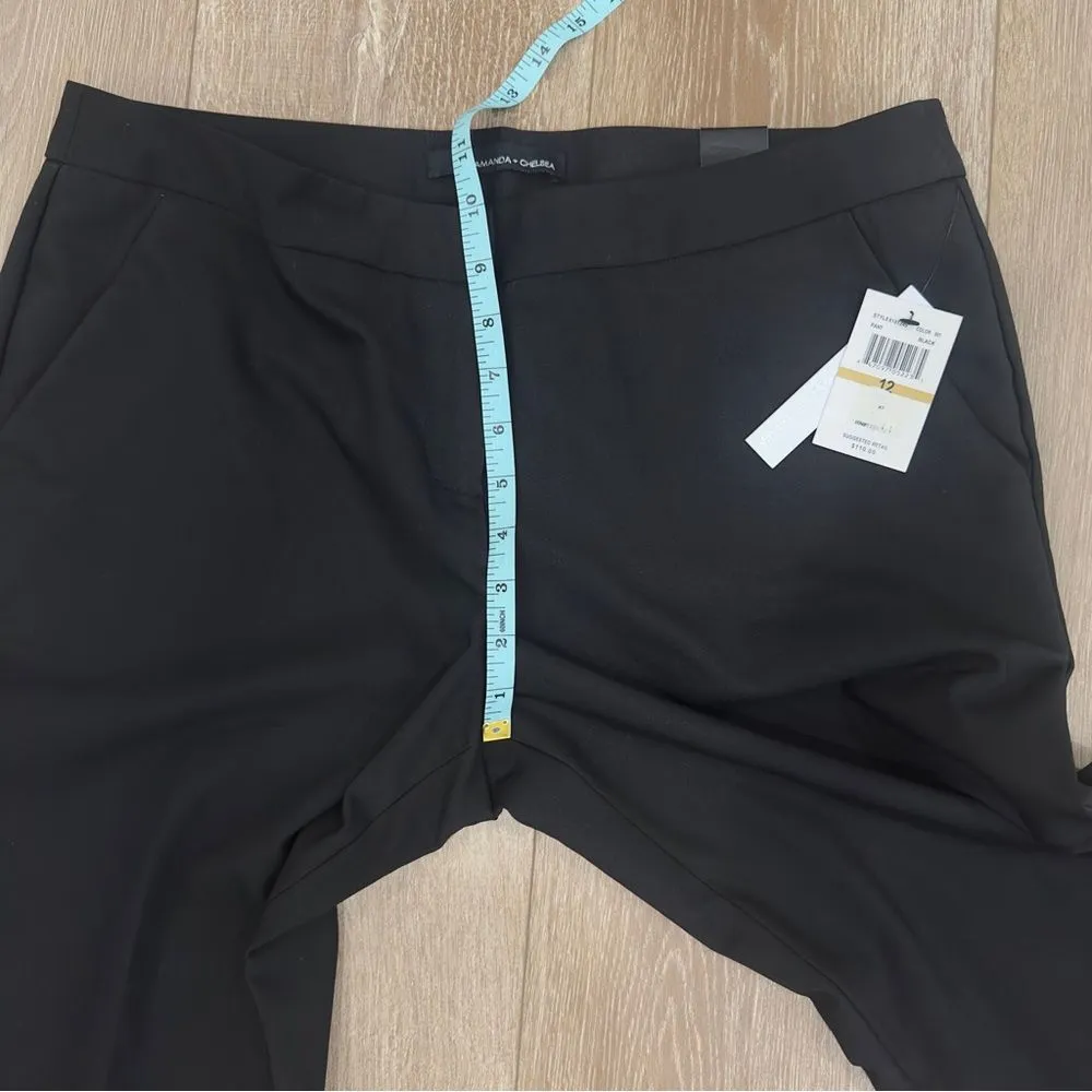 NWT Amanda + Chelsea Size 12 Contemporary Fit Low Rise Waist Ankle Pant Black - Image 6
