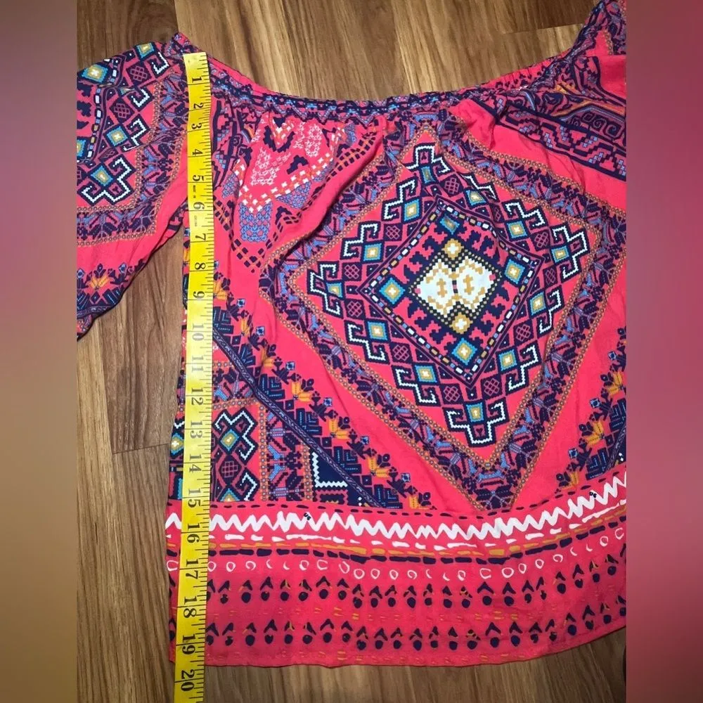 Flying Tomato boho cold shoulder top crop Size Large - Image 4