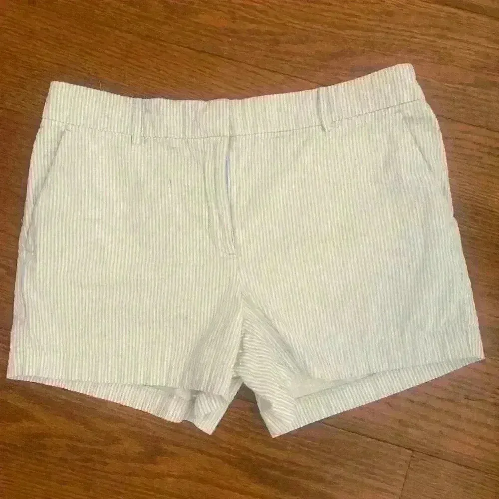 Classic Preppy Country Club Seersucker Chinos Summer Resortwear Shorts Size 12 - Image 3