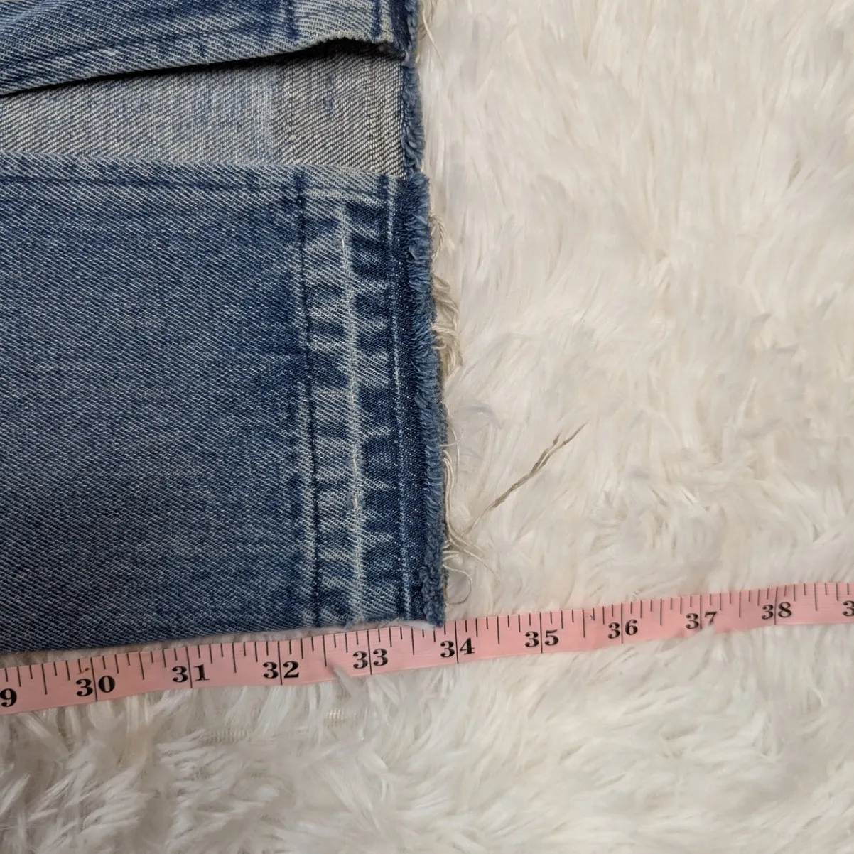 GRLFRND Natalia Distressed High Rise Straight Jeans Size 27 - Image 8