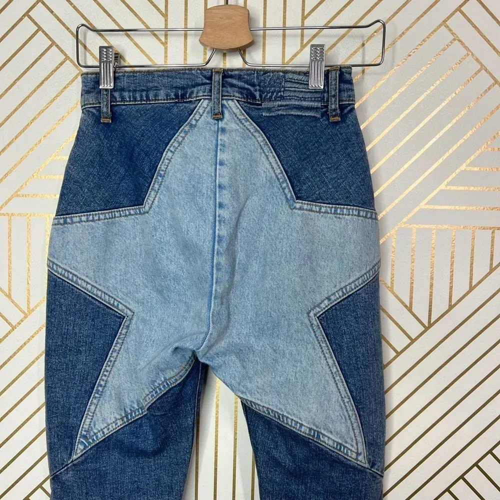 Revice Venus Crop Star Jeans in Stargazer Medium Wash‎ Blue Size 26 - Image 9