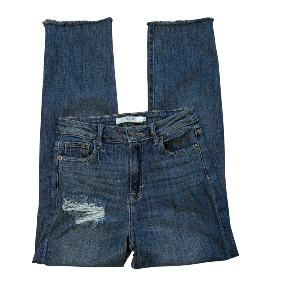 Hidden Tracey High Rise Classic Straight Distressed Jean, Style #HD1223ST, Sz 26 - Image 7