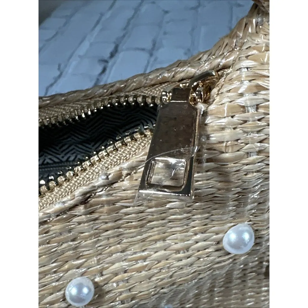 Crown Vintage Raffia Basket Seasonal Knit Hobo Bag NWOT - Image 9