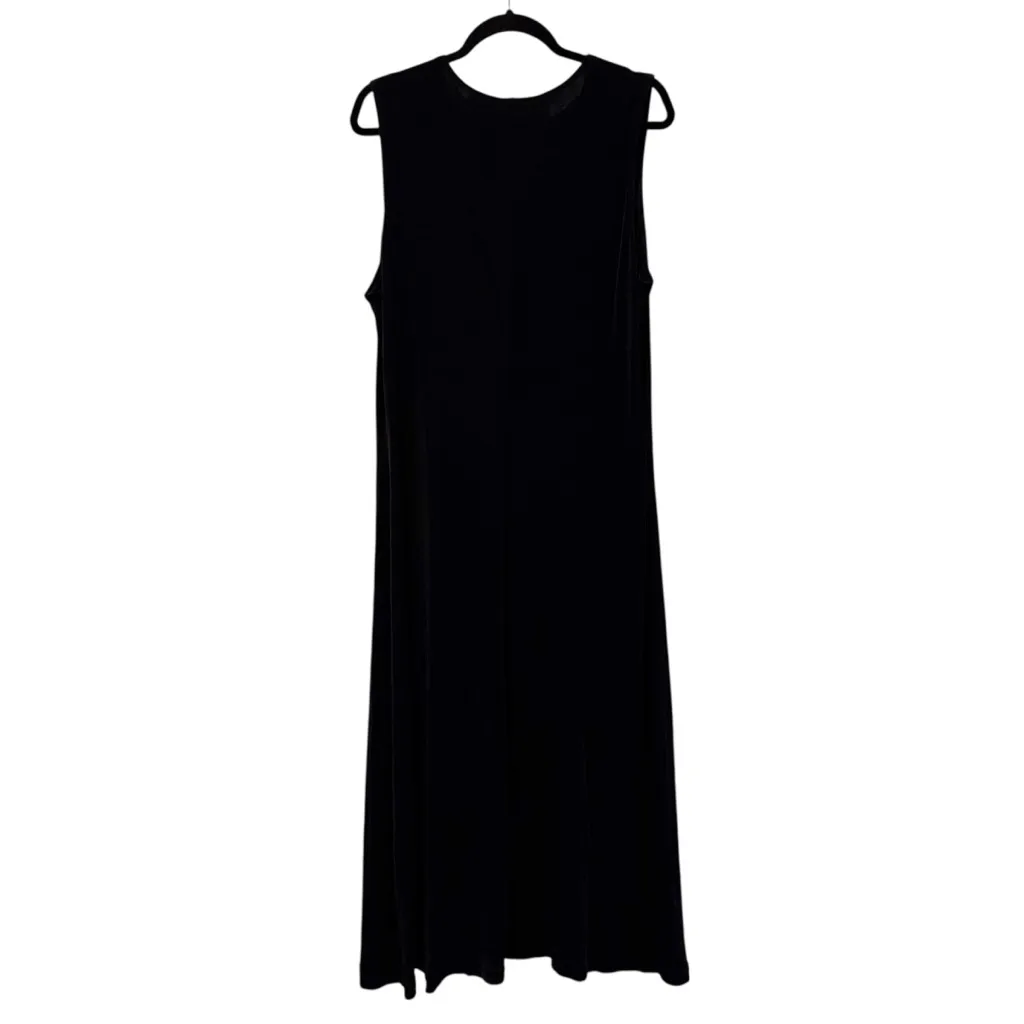 Coldwater Creek Women’s Stretch Knit Black Sleeveless Maxi Dress Petite XL - Image 3