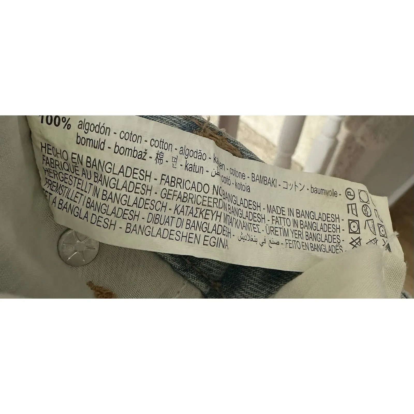 ZARA Denim Crop Top Light Wash Jean Bustier Tank Raw Hem Size M NWT Y2K Style - Image 7