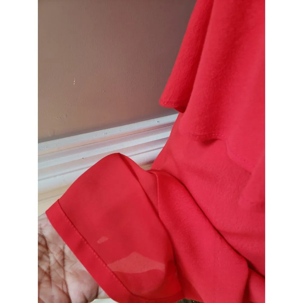 Maeve Shift Dress Womens 4 Pink Lined Lace Straps Tiered Anthropologie Back Zip - Image 12