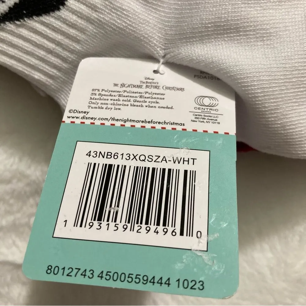 Nightmare Before Christmas Valentines 3 Pairs Crew Socks NWT Jack and Sally - Image 9