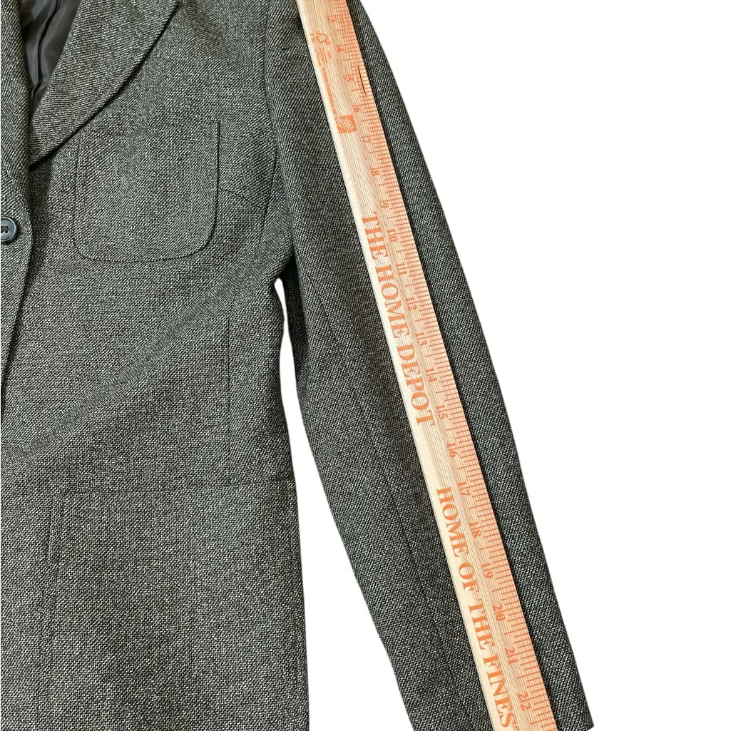 Talbots Olive Green Heritage Preppy Wool Silk Blazer - Image 6