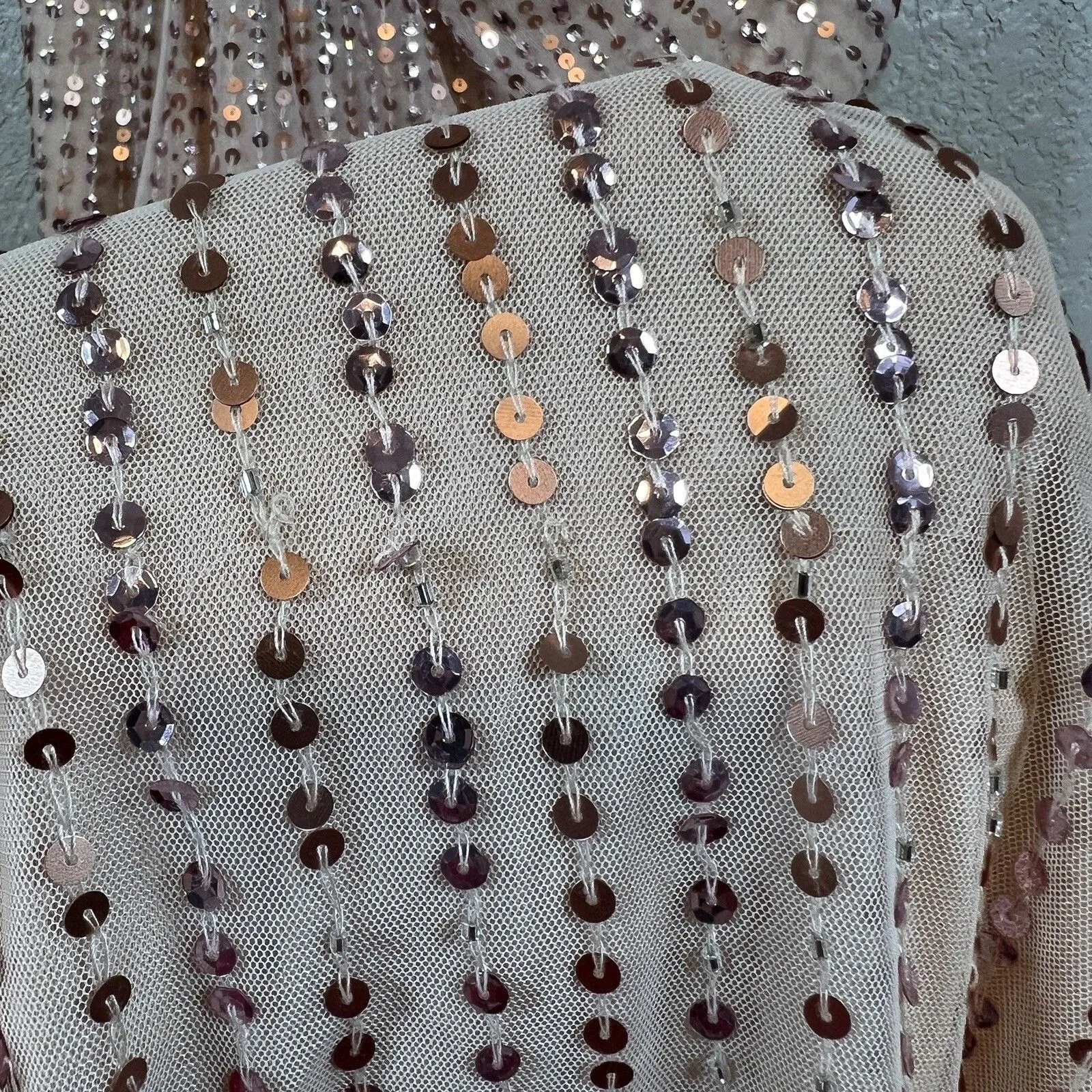 Mac Duggal Evening Gown Size 0 Embellished Puff One Shoulder Apricot Prom Gala - Image 6