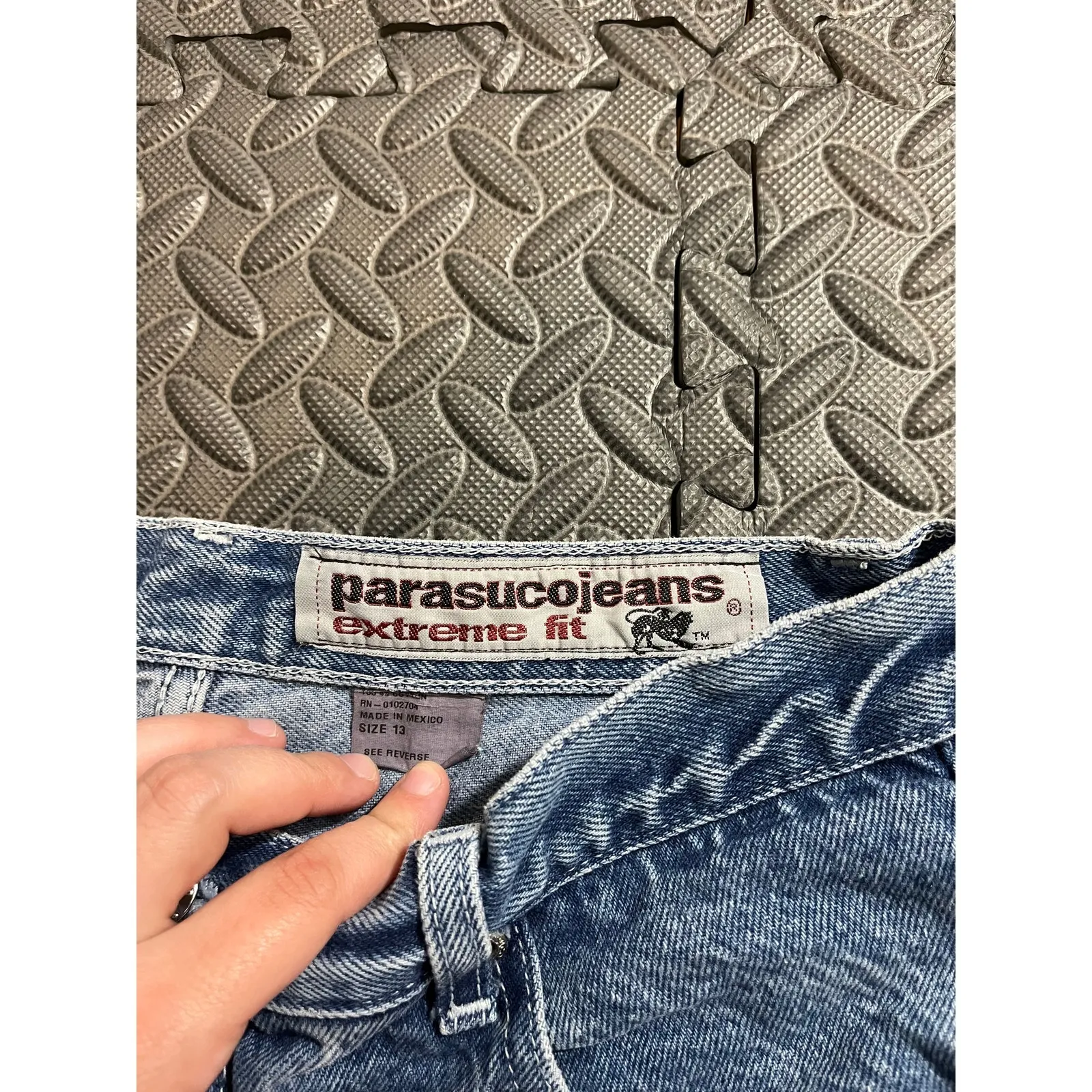 Vintage Y2K Parasuco Jeans Extreme Fit‎ Flare Wide Leg Jeans Size 13, fits US 30 Black - Image 2