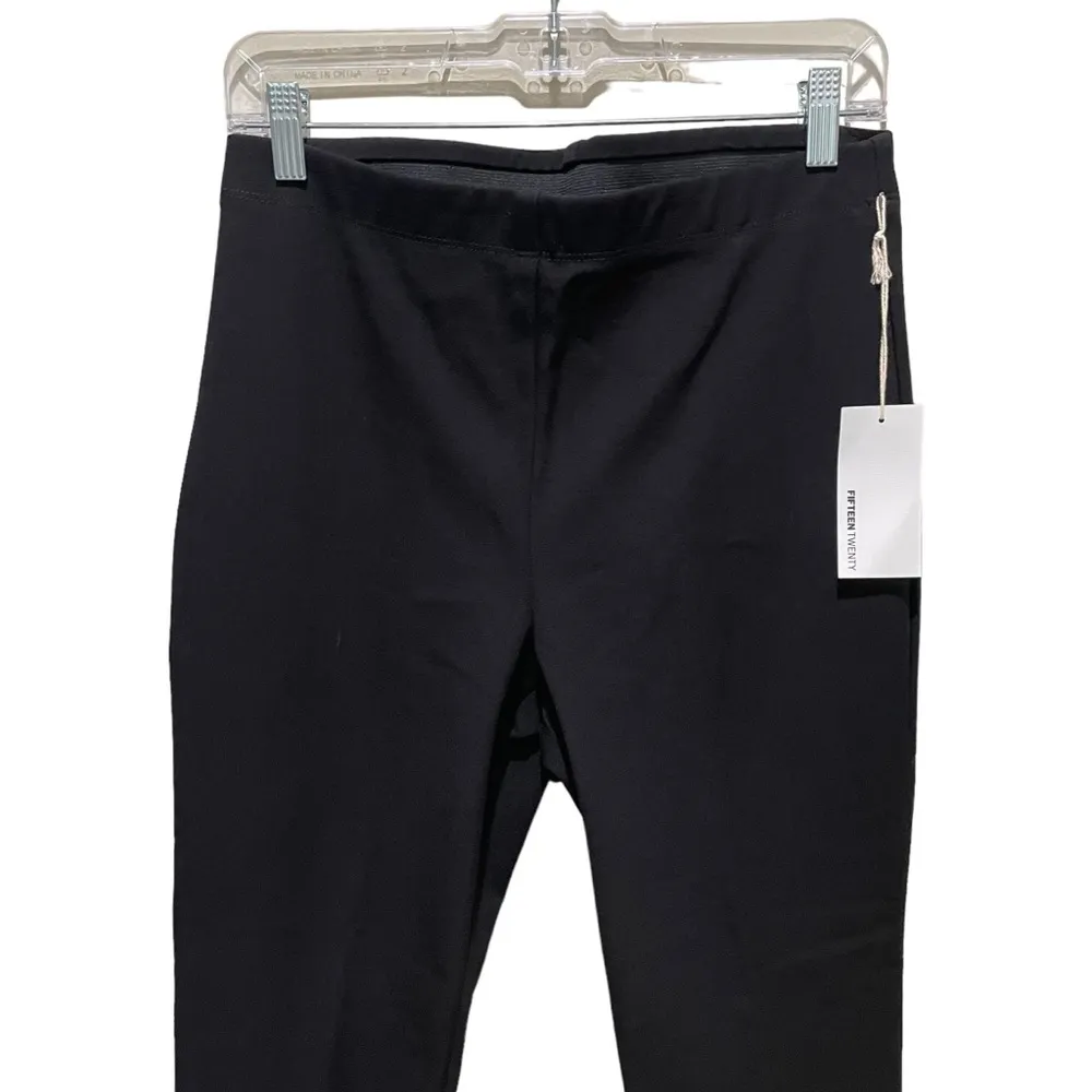 Fifteen Twenty Button Detail Knit Pants Leggings Black Size Medium - Image 3