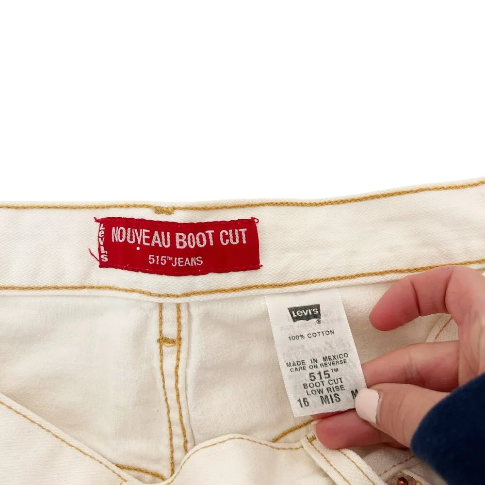Levi's White 515 Low Rise Boot Cut Jeans Sz 16 - Image 2