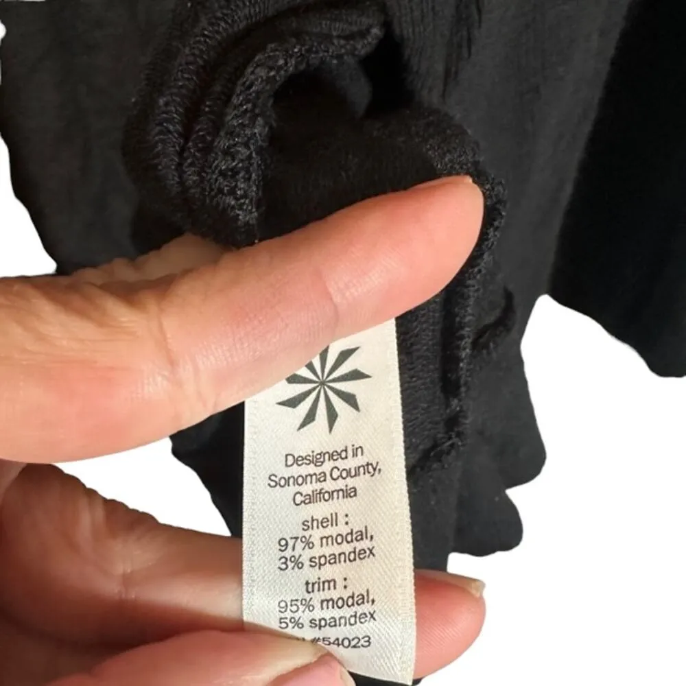 Athleta Black Long Sleeve Shawl Draped Neck Modal Blend Cardigan Women Sz S - Image 9