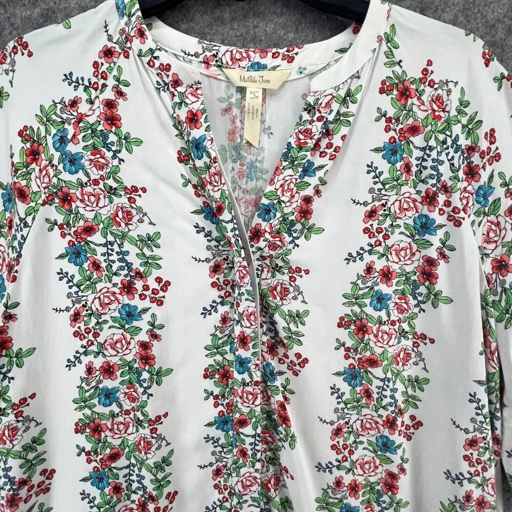 Matilda Jane Tunic Top S Floral Wish You Were Here Our Atlas High Low Cottage - Image 5