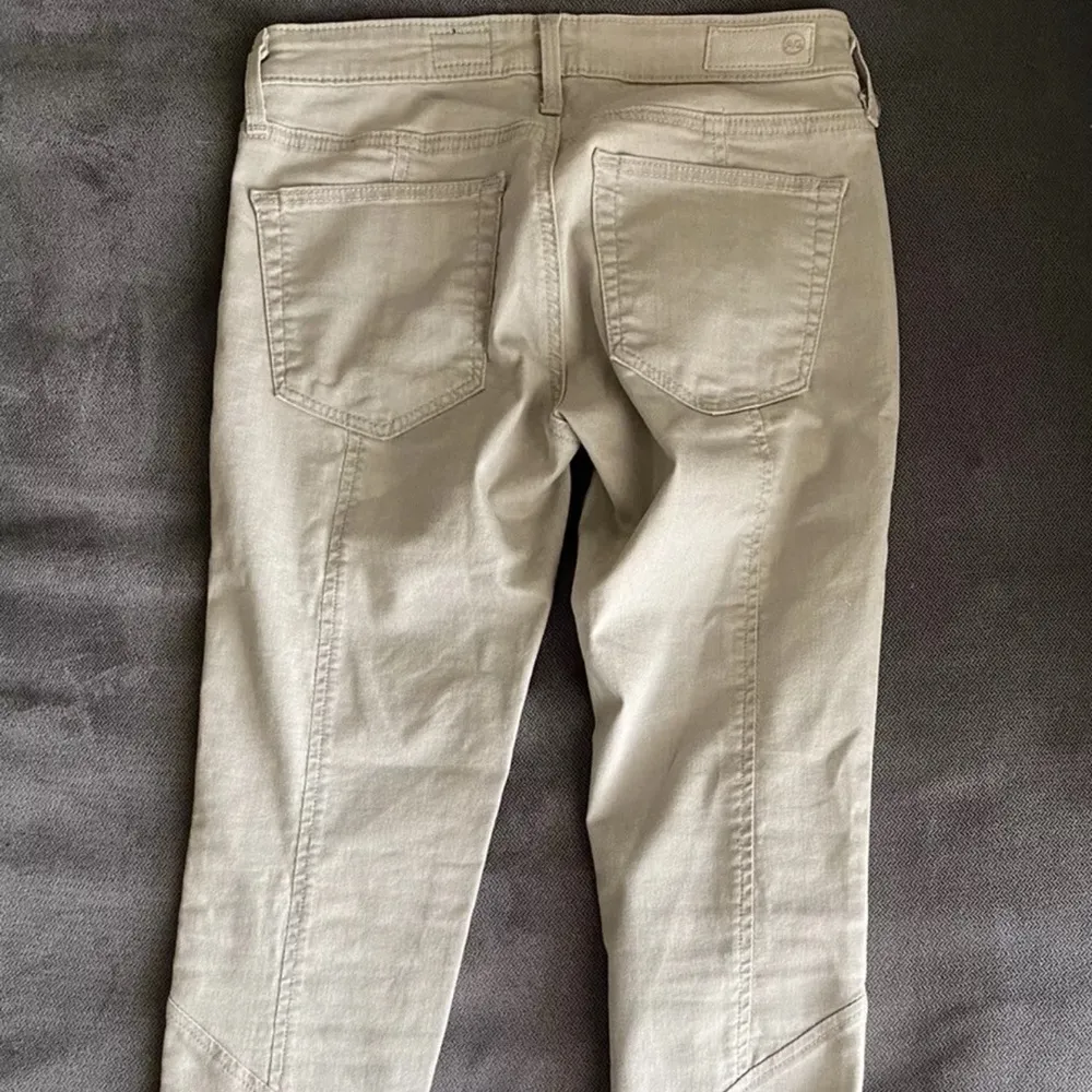 AG Adriano goldschmied The Reagan paneled zipper skinny ivory tan size 27 - Image 8