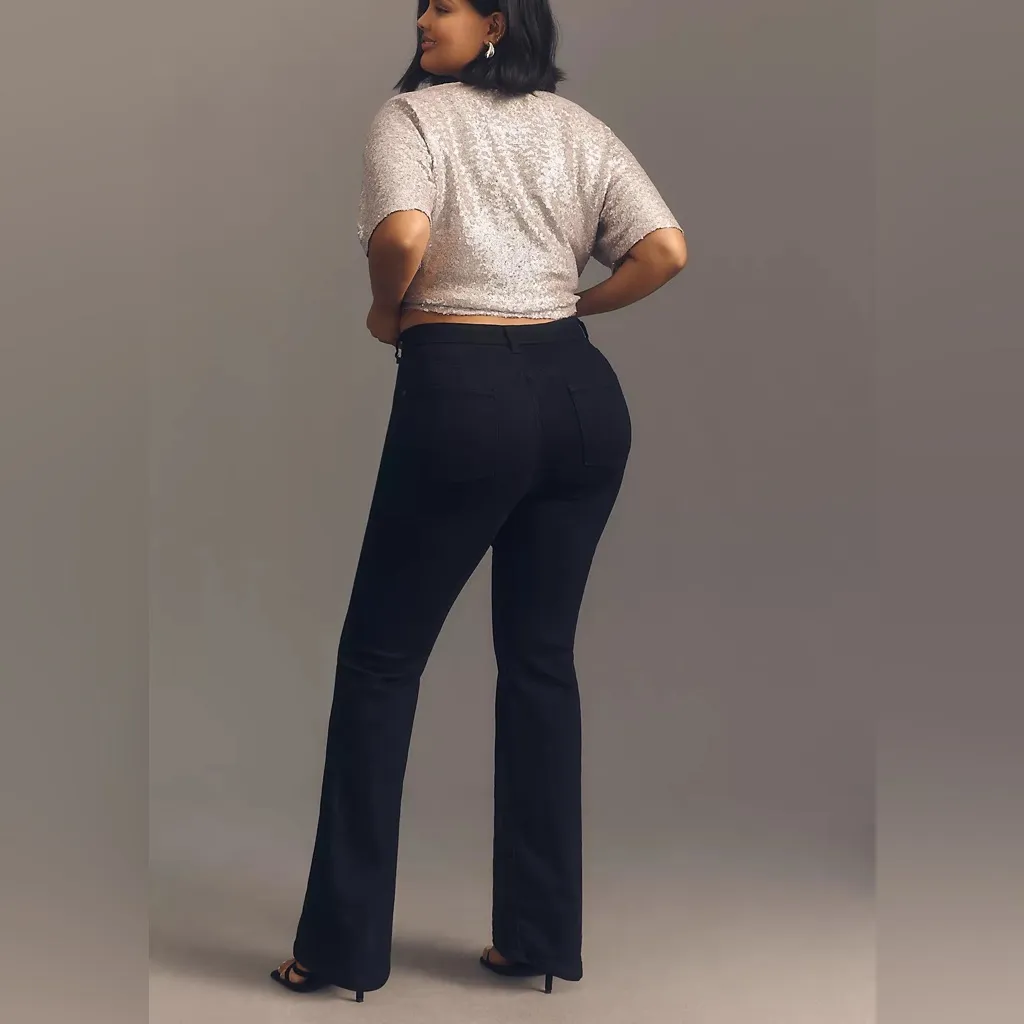 Anthropologie Pilcro Women’s The Icon Black Flare High Rise Jeans Size 24 W - Image 7