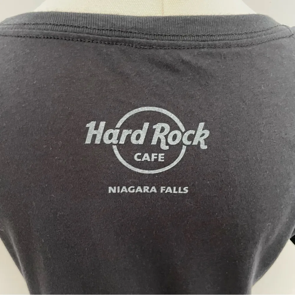 Hard Rock Cafe Tee Shirt Niagara Falls Fender Rhinestone Gems Sparkle Black - Image 5