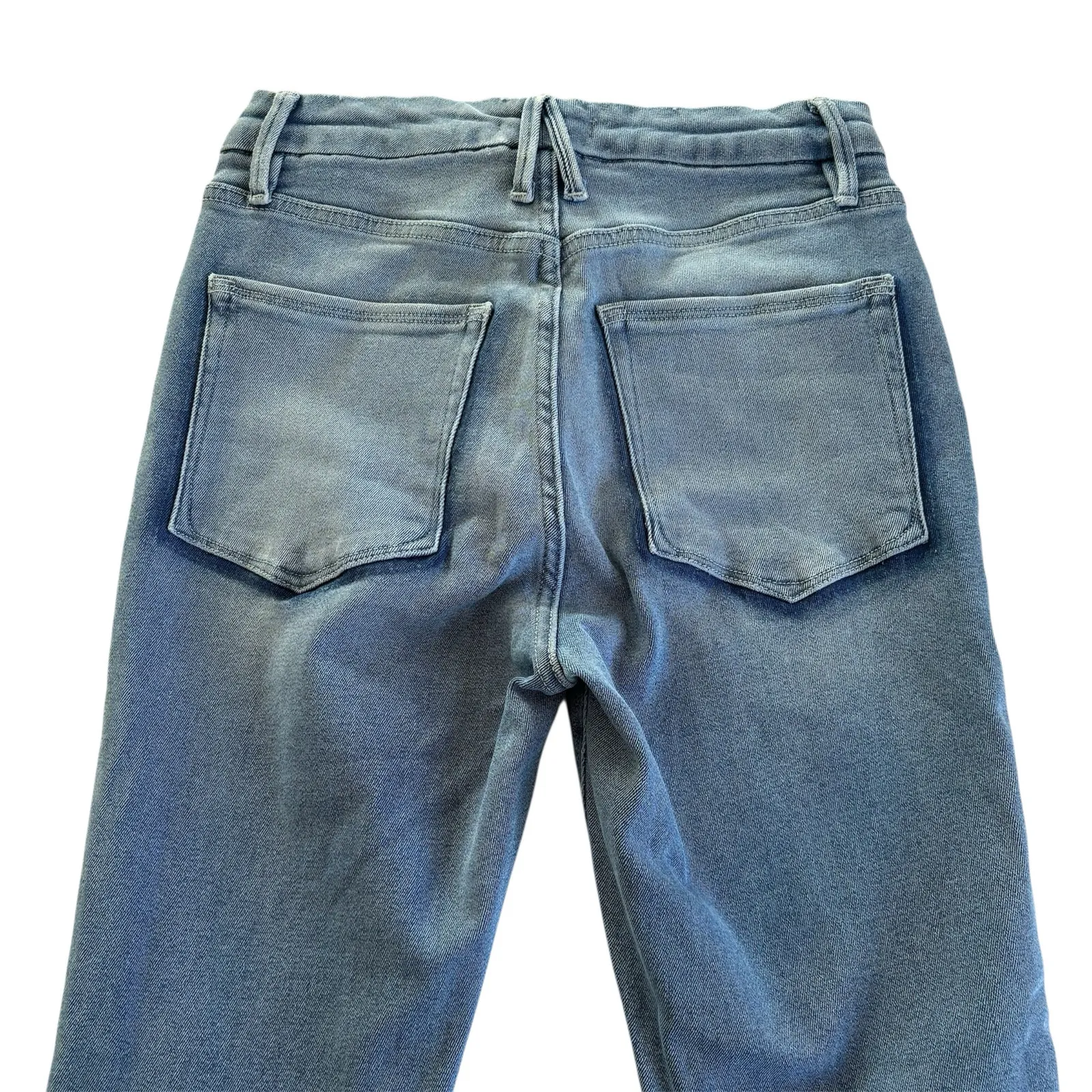 Good American Good Waist Skinny Cropped Jeans Women’s Size 28 Light Blue Wash - Image 7