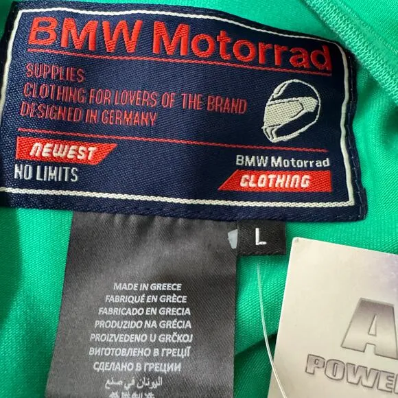 BMW Motorrad The Happy‎ Maker Damen Comic Strip Graphic Tee Womens Size L NWT Green Size L - Image 8