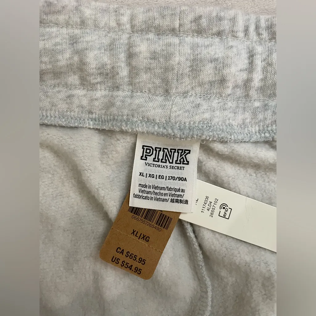 Victoria's Secret Pink NWT Gray and Pink Ombre Joggers With Pockets Size XL - Image 7