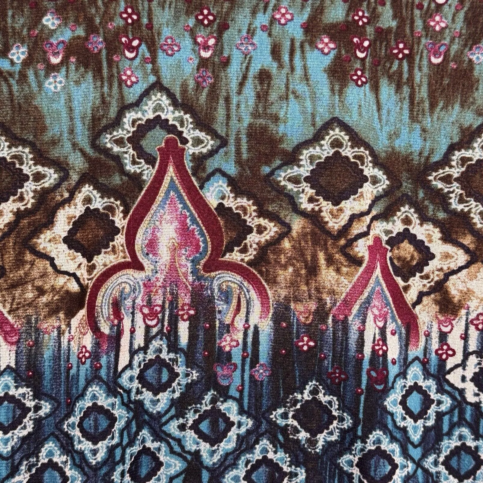 INC International Concepts Shirt Womens‎ Large Blue Pink Geometric 2000s Y2K - Image 6