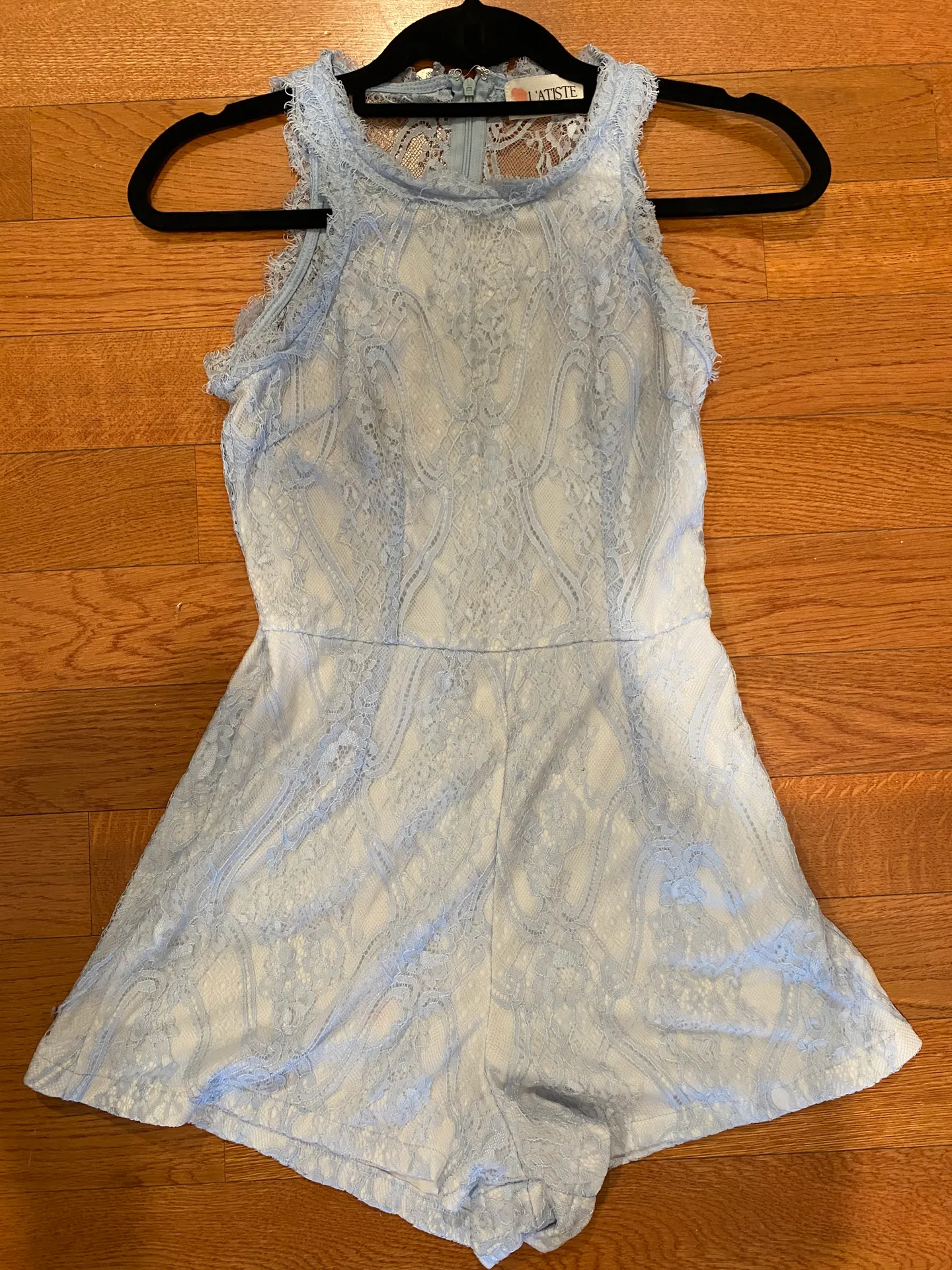Blue Lace Romper - Image 3