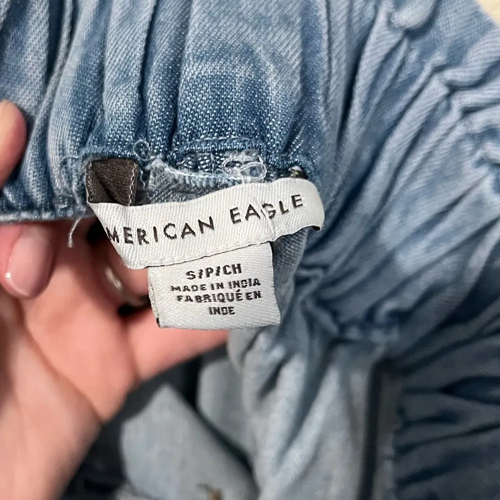 American Eagle High-Waisted Denim Paperbag Taper Pant Women’s Size Small - Image 5