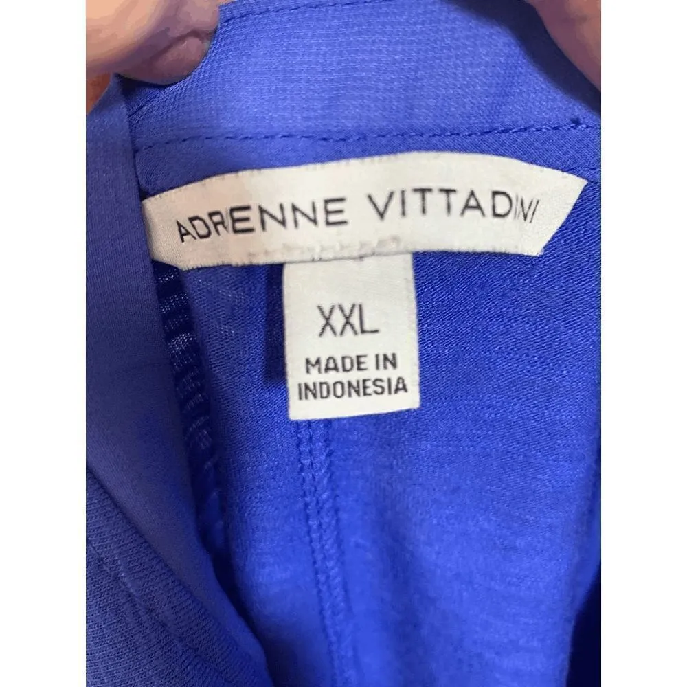 Adrienne Vittadini Womens Tank Top Long Back True Blue 2XL - Image 5