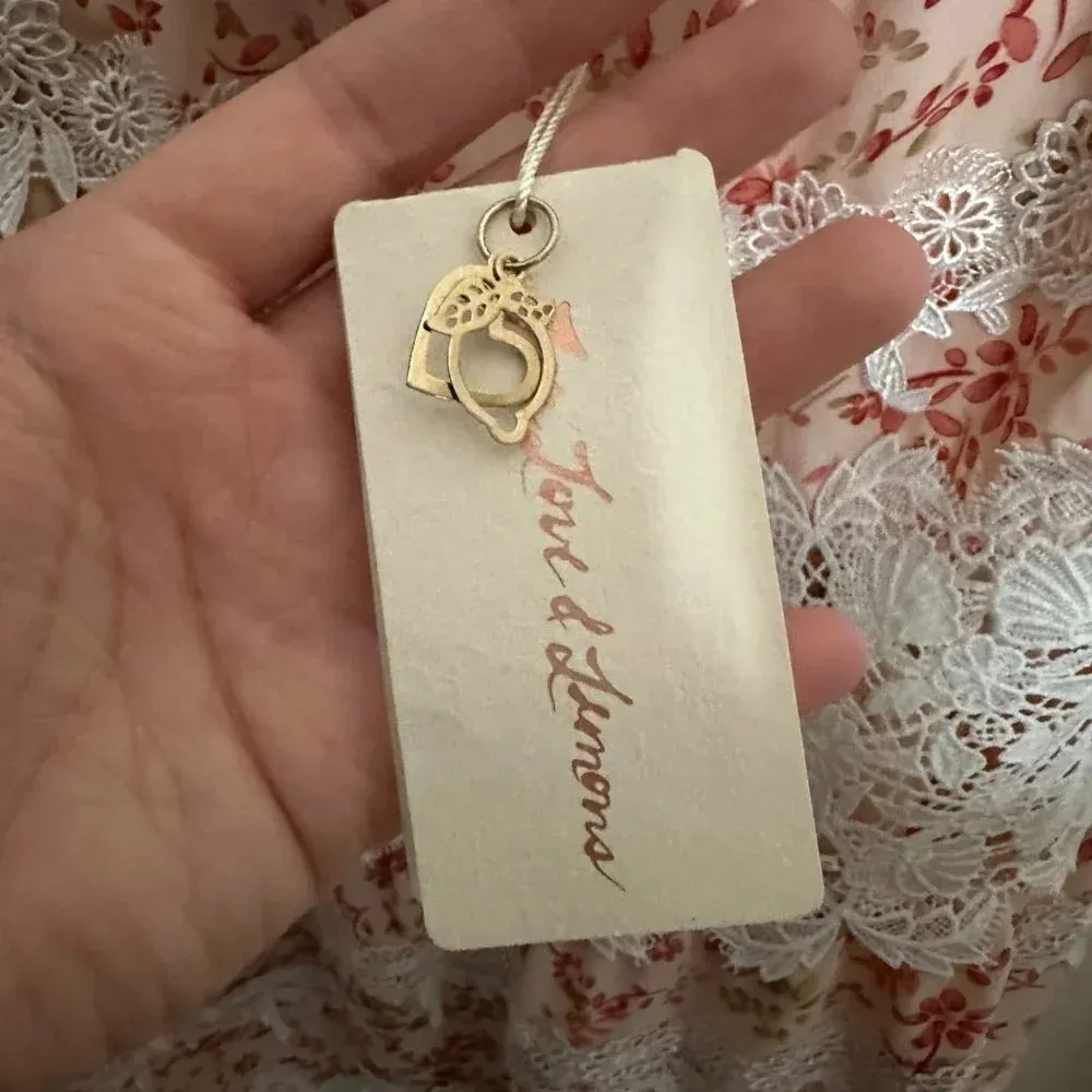 For Love & Lemons Cadence Dress Off the Shoulder Mini Floral Lace Size XS NEW - Image 7