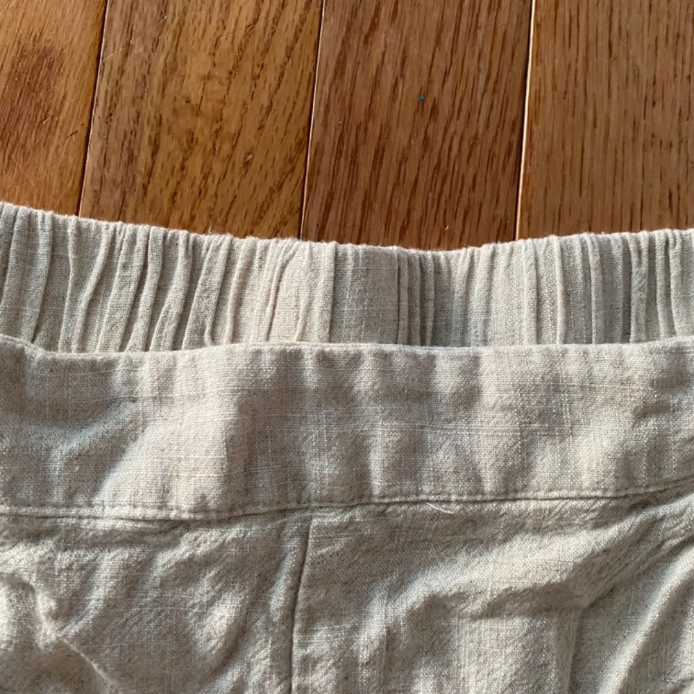 beige tan linen summer shorts Size L - Image 2