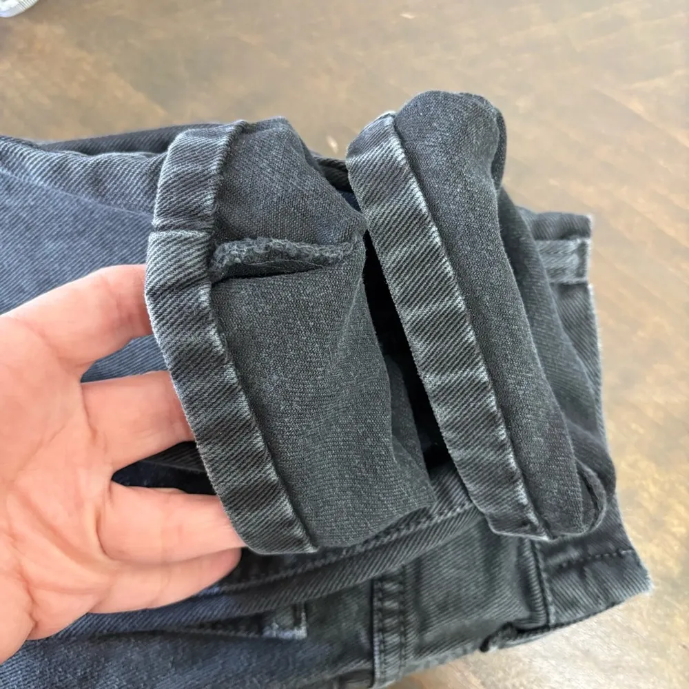 Versace Jean Couture Denim High Rise Mom Straight Tapered Medusa 24 Distressed - Image 15