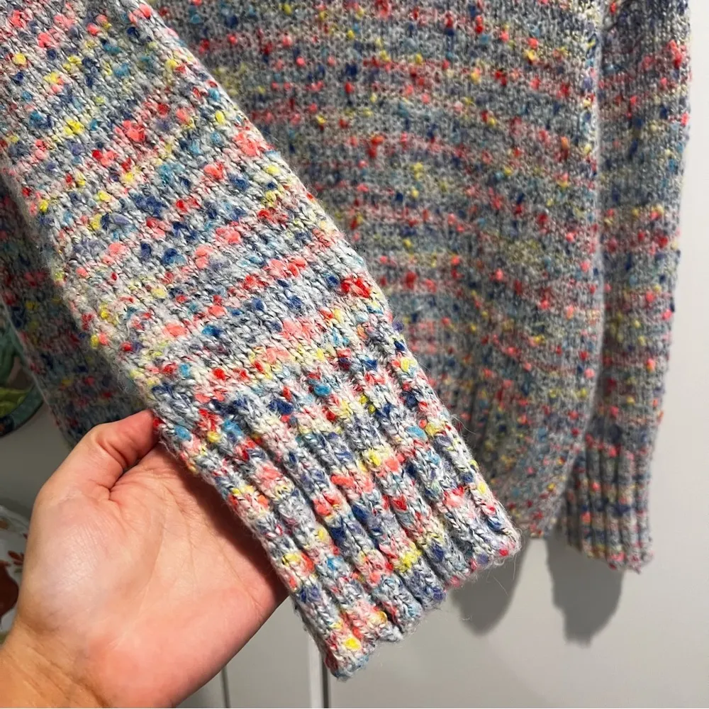 CeCe Confetti Crewneck Multicolor Sweater - Image 3