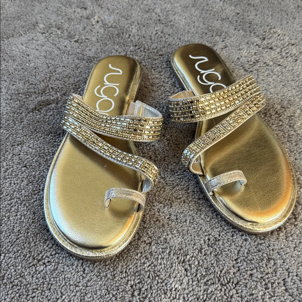 Sugar Pacifico Gold Toe Sandals SIZE 8.5M - Image 2