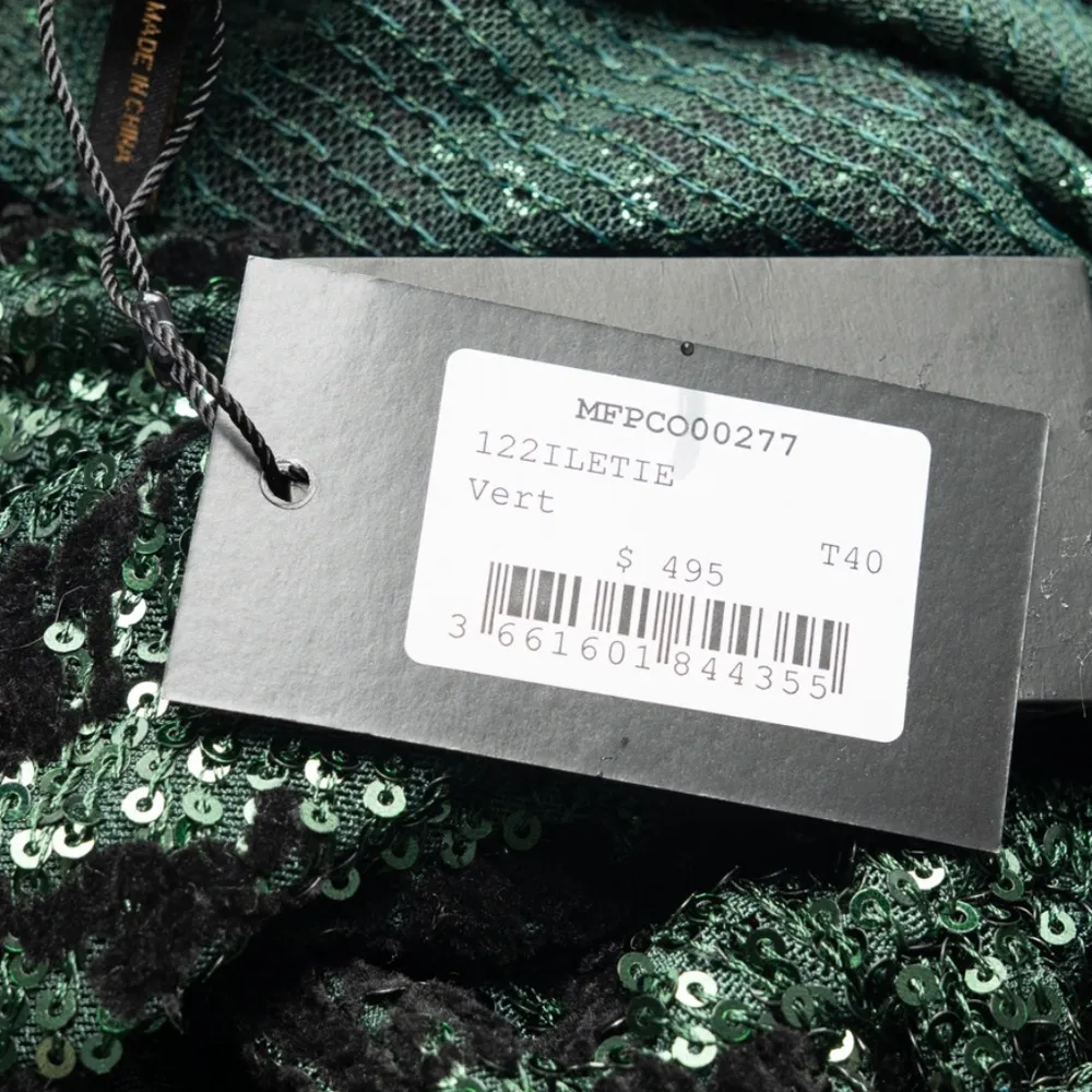 Maje  - Green Sequin Romper. - Image 6