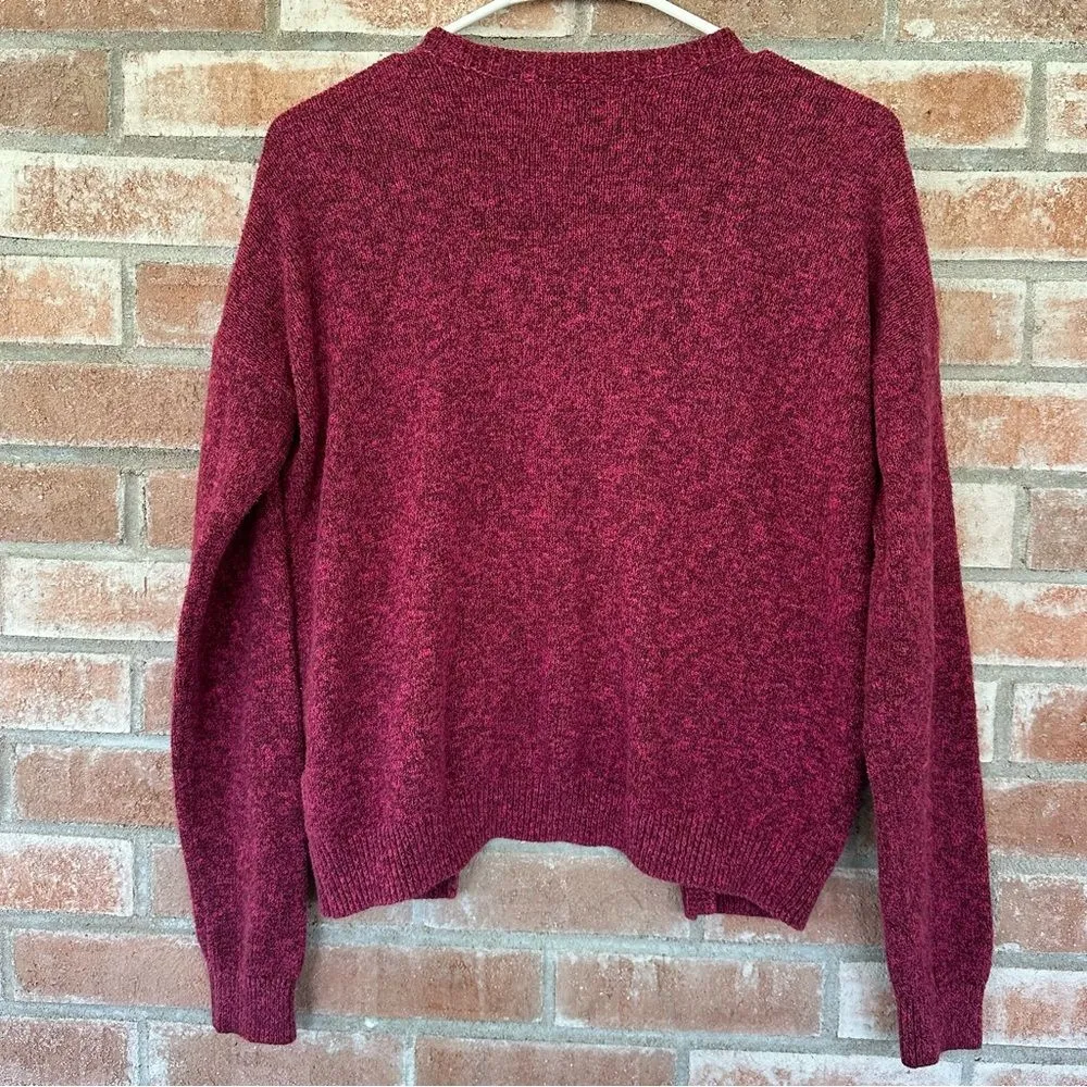 Abercrombie Fitch Open Front Knit Cardigan Women’s Small Berry Pink Long Sleeve - Image 7