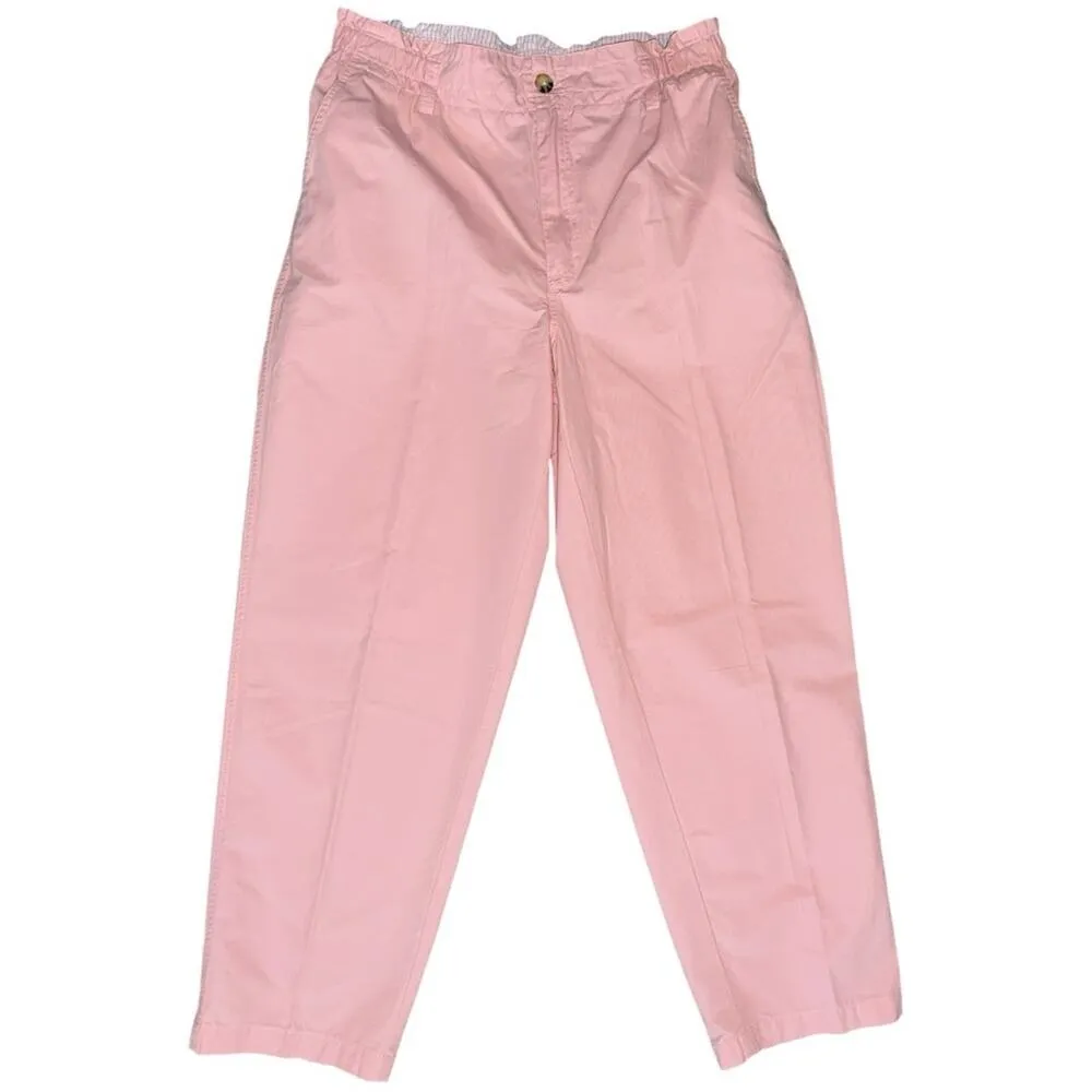 Sundance Womens Size 12 Blush Pink Lightweight Cotton Gathered Waist Junie Pants - Image 6