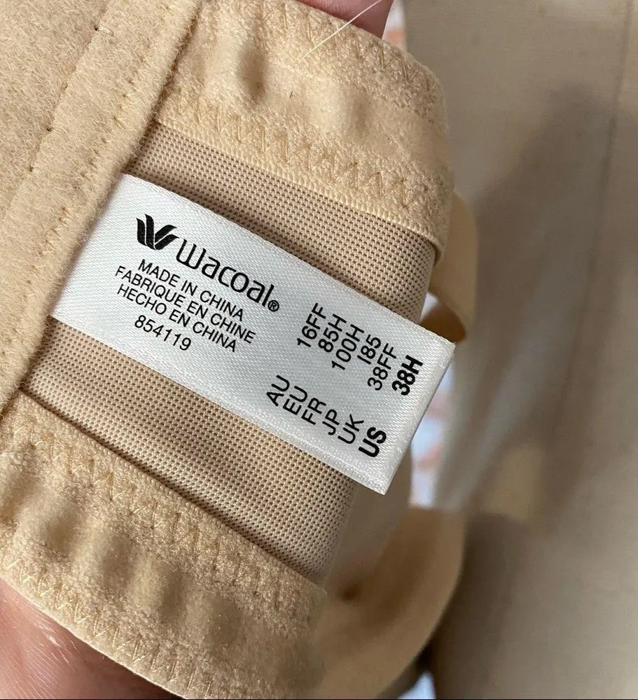 Wacoal Red Carpet Nude Strapless Bra Beige Full Figure 38H - Image 6