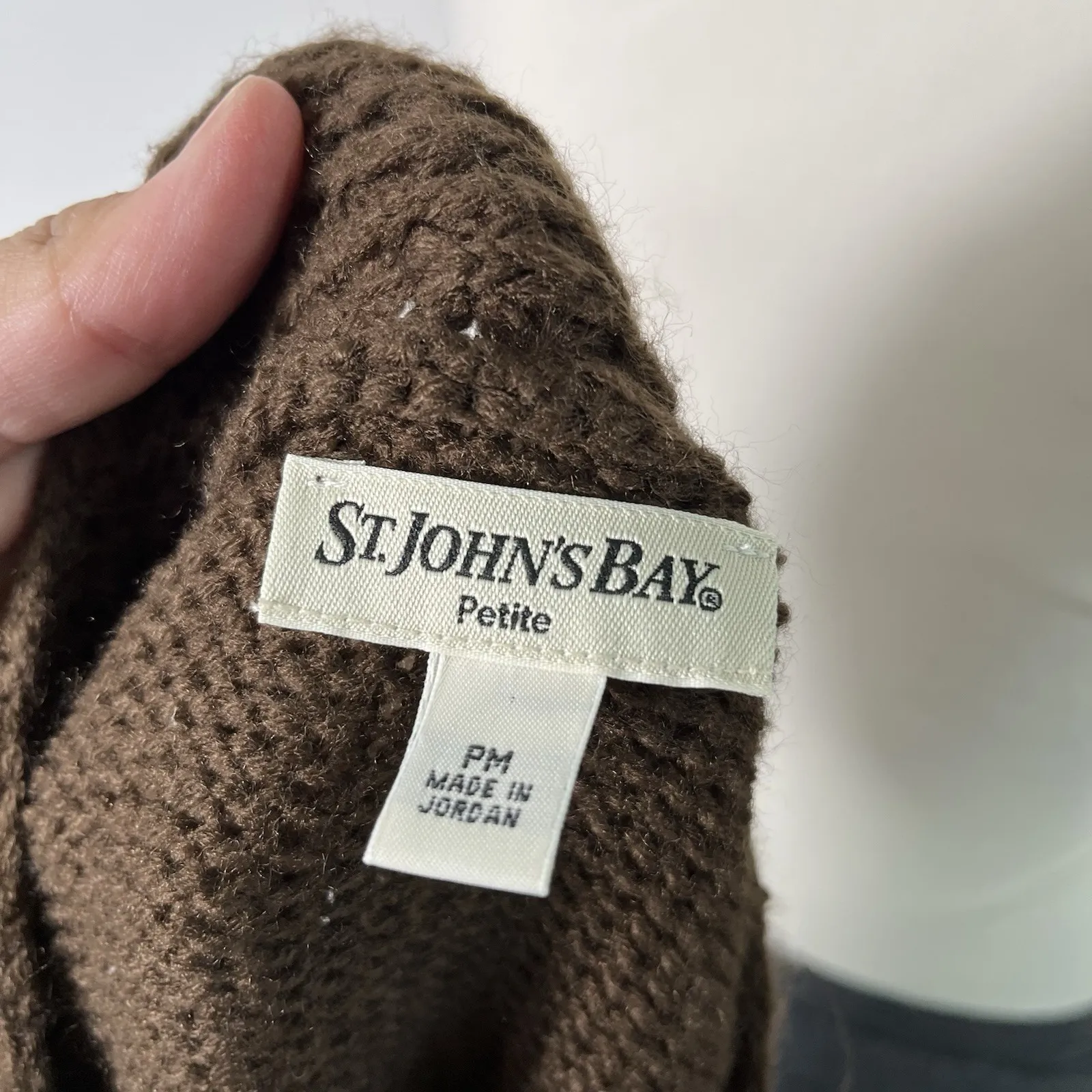 Y2K Vintage Brown Knit Milkmaid 3 Button Cardigan Sweater Womens Medium‎ - Image 5