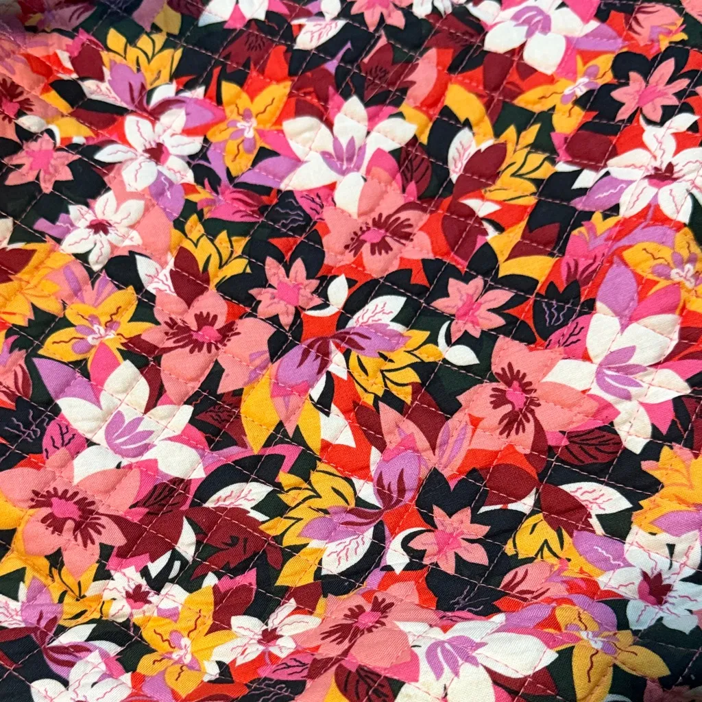 Vera Bradley Floral Tote Bag Red - Image 3