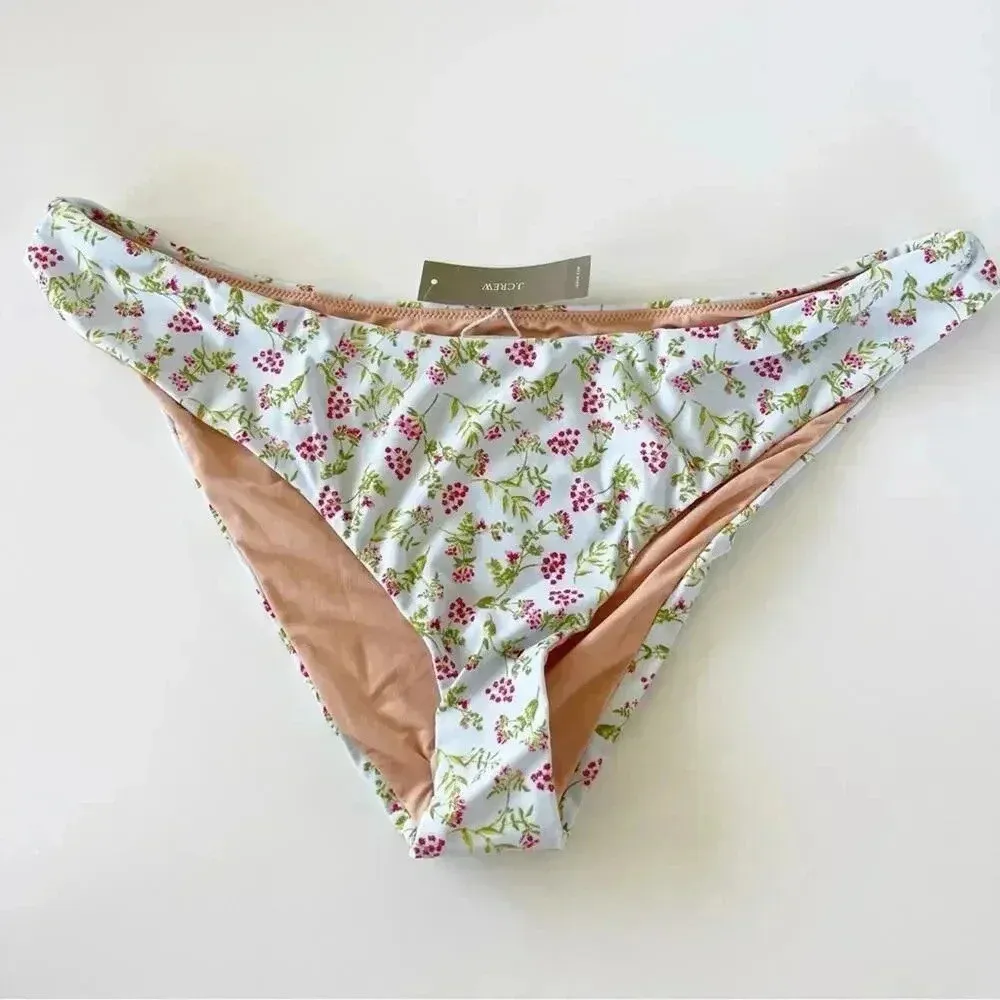J Crew Curved waist cheeky bikini bottom in cloud meadow floral Size XXL NWT - Image 5