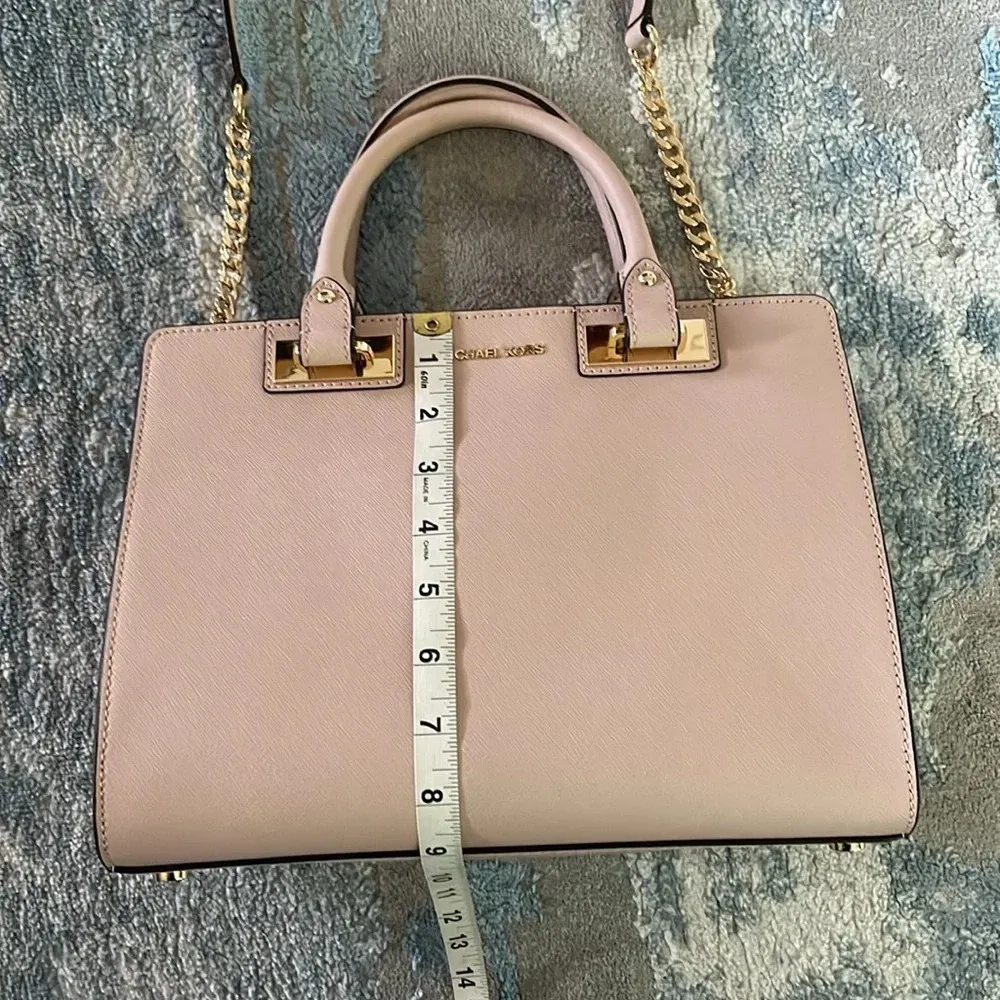 Michael Kors Quinn Crossbody Satchel NWT Ballet Saffiano Leather - Image 4