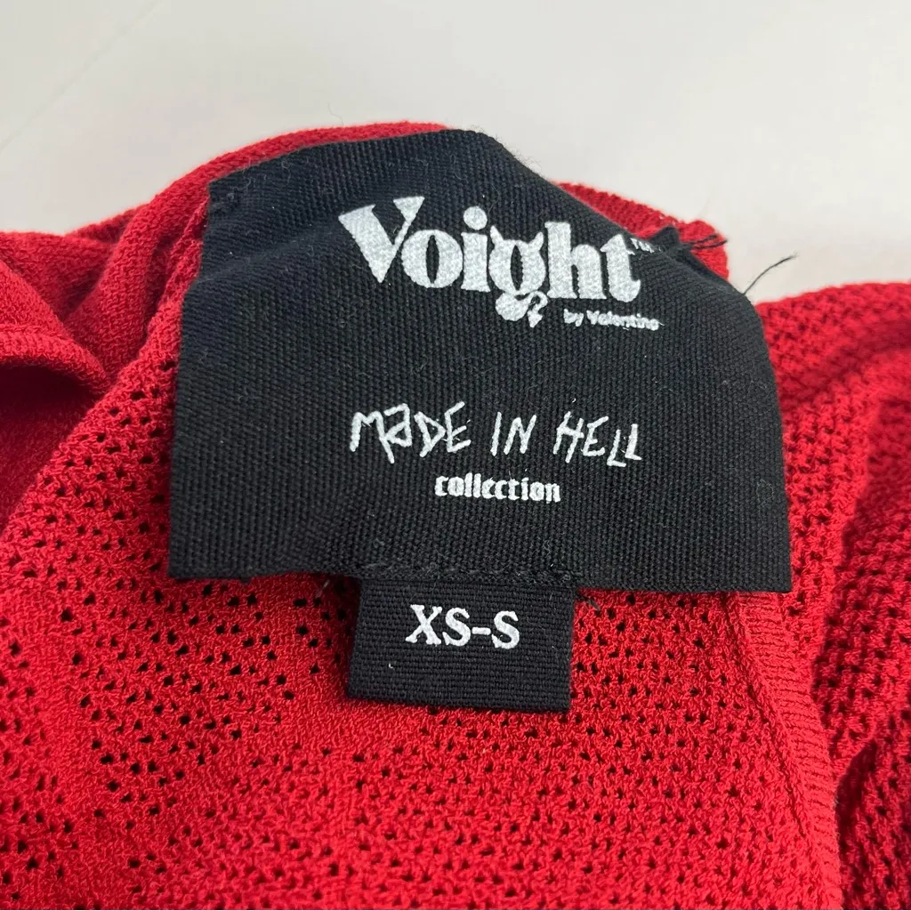 Voight Red Widow Mini Bodycon Dress Made in Hell Size XS / Small One Shoulder - Image 3