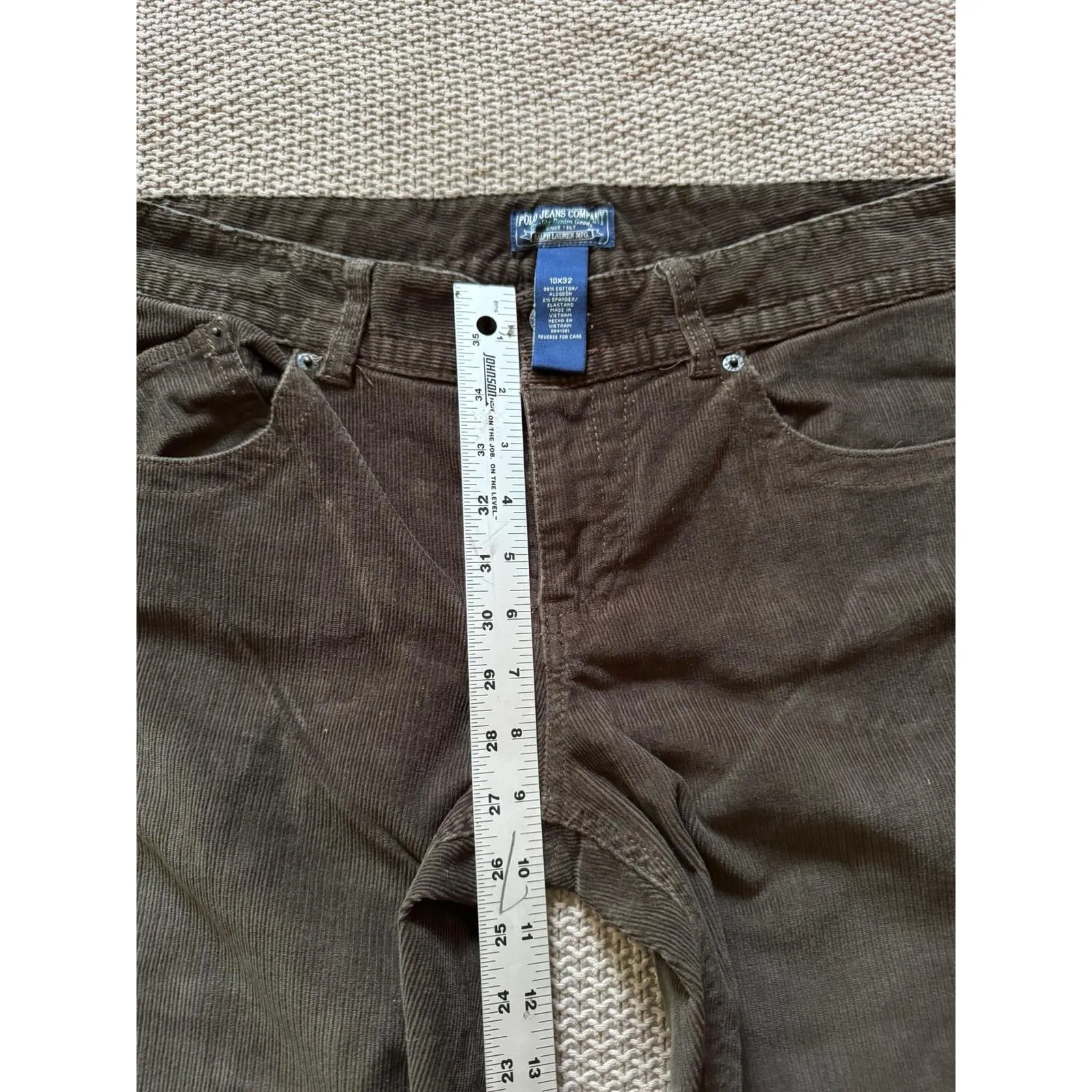 Polo Jeans Ralph Lauren Women's Company Corduroy Pants Brown‎ Size 32 Brown - Image 6