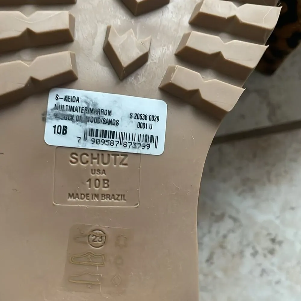 Schutz Keida Leopard Calf Hair Boots - Image 8