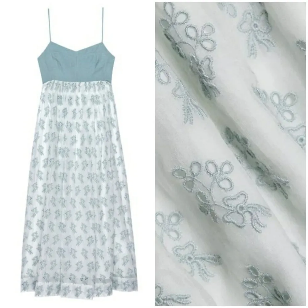 πTHE GREAT.π The Camelia Dress ~ Crystal Blue Size 3 = Large NWT - Image 11