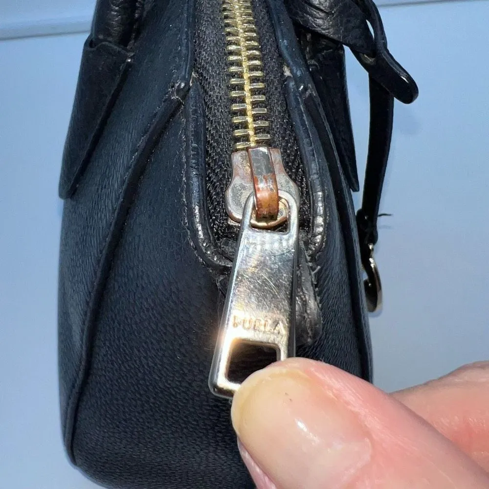 Furla Leather Top Zip Medium Tessa Handbag - Image 8