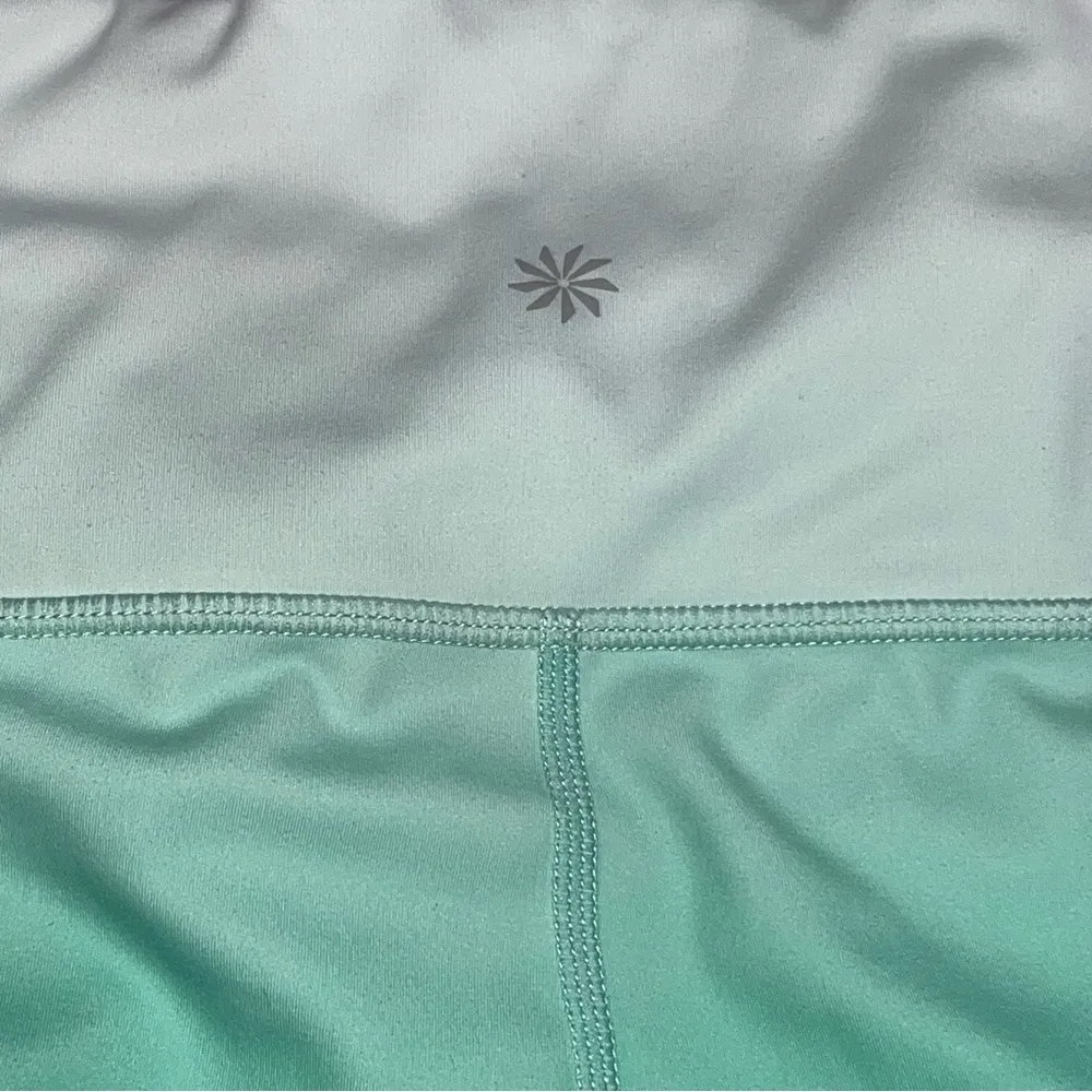 Athleta Green & Blue Ombre Elation 7/8 Tight Leggings Pants size Large - Image 5