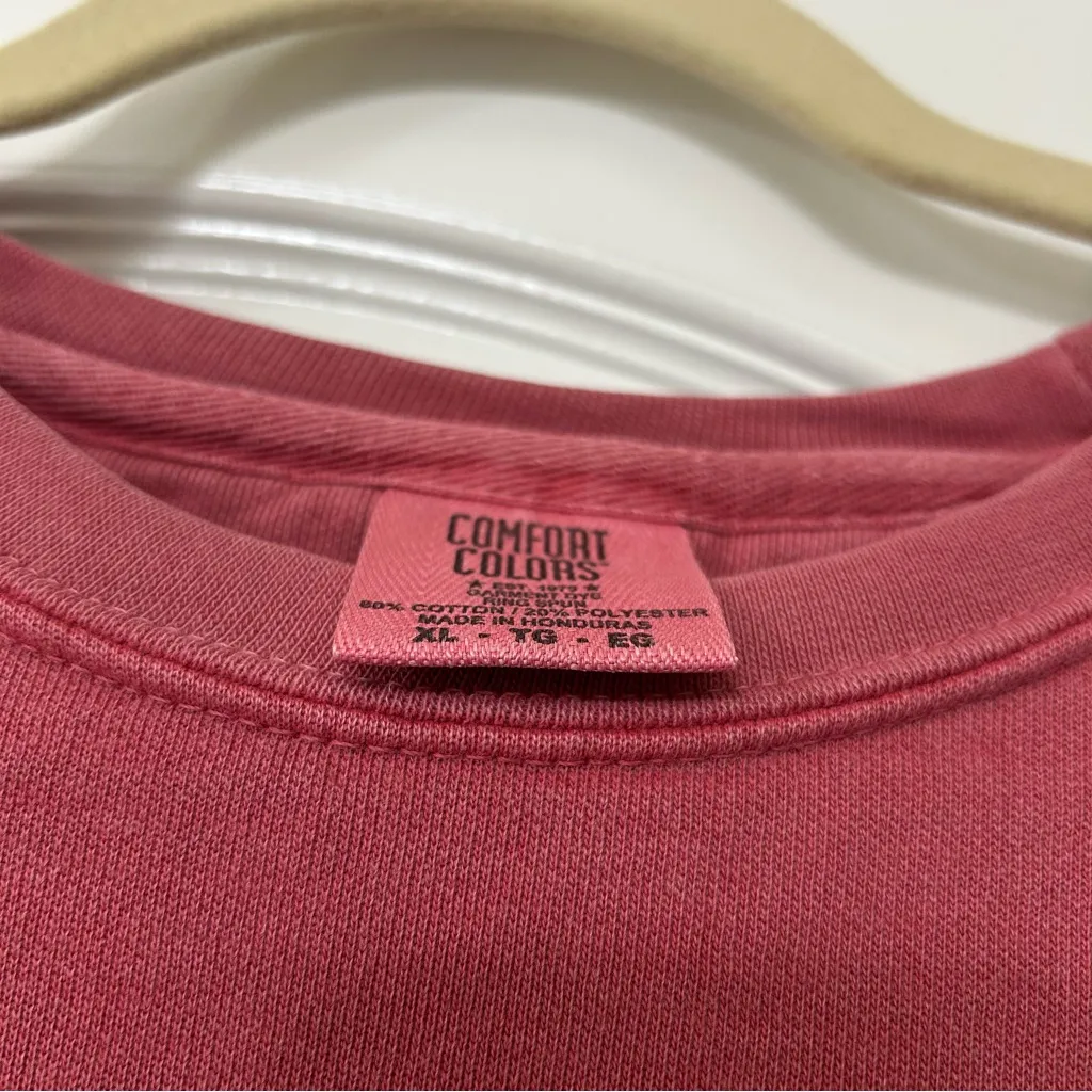 Handmade Comfort Colors Crimson Red Eggnog Queen Sewn Sequin Letters Sweatshirt - Image 5